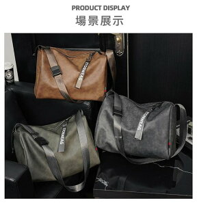 大容量加厚大容量健身包💼韓版男包斜背包休閒潮流旅行單人側背包行李包