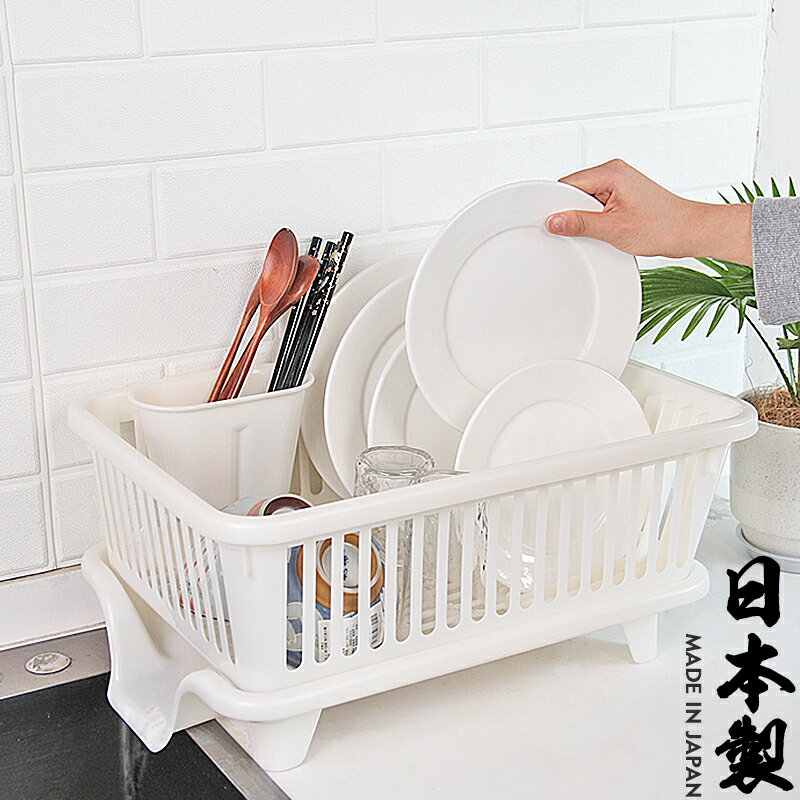 日本進口廚房瀝水架收納架家用碗筷碗碟餐具塑料置物架水槽放碗籃