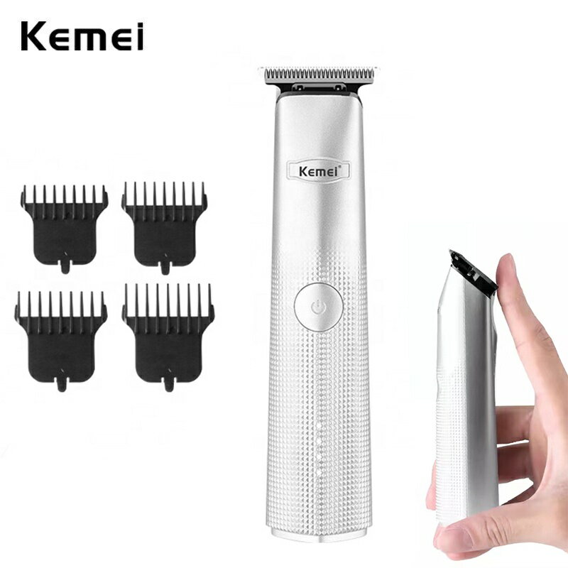KEMEI 科美功能強大的專業剪髮器 0 毫米 T 刀片小迷你電動推剪理髮機鬍鬚剃須刀便攜式