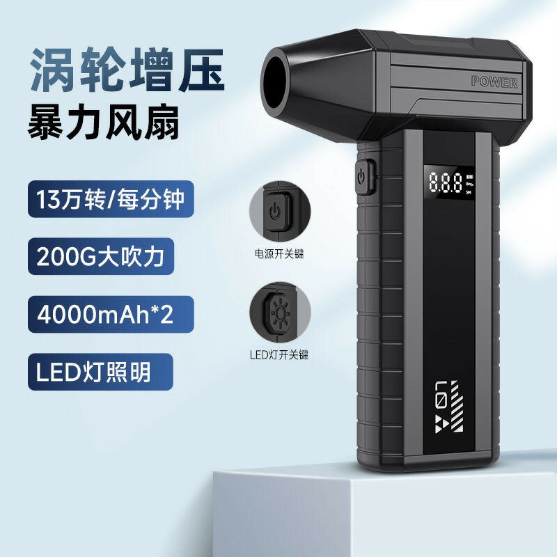 暴力渦輪風扇手持無刷大功率吸吹一體電腦機箱鍵盤無線清潔吹塵器【北歐家居生活】
