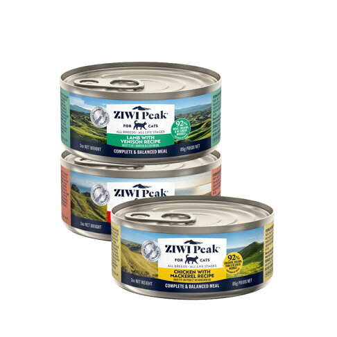 【SofyDOG】ZIWI巔峰 三口味混搭 85克 24件組 鮮肉貓主食罐 雙肉系列 貓罐 肉泥 無膠【APP下單天天10%點數回饋】 1