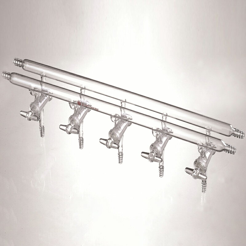 《SYNTHWARE》真空氣體分配器 玻璃活栓 雙管 Vacuum/Gas Manifold Glass Vlave