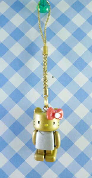 【震撼精品百貨】Hello Kitty 凱蒂貓~KITTY樂高手機吊飾-金臉銀