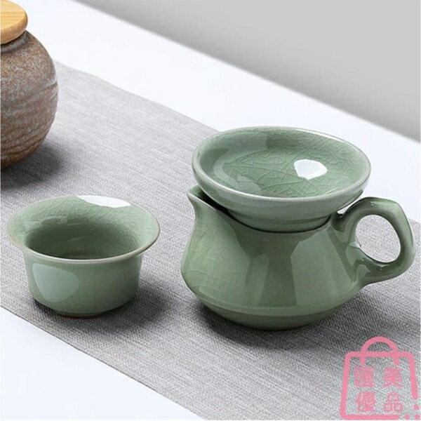 陶瓷茶具公道杯茶漏套裝分茶器一體分茶杯【聚寶屋】