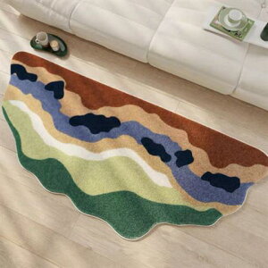 地毯 異形不規則臥室客廳地毯綠色苔蘚房間床邊毯森林青苔主臥地墊北歐