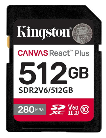 KINGSTON 512G 512GB SD SDXC Canvas React Plus V60 280MB/s SDR2V6/512GB UHSII 金士頓 記憶卡|APP賺6%點數回饋 1