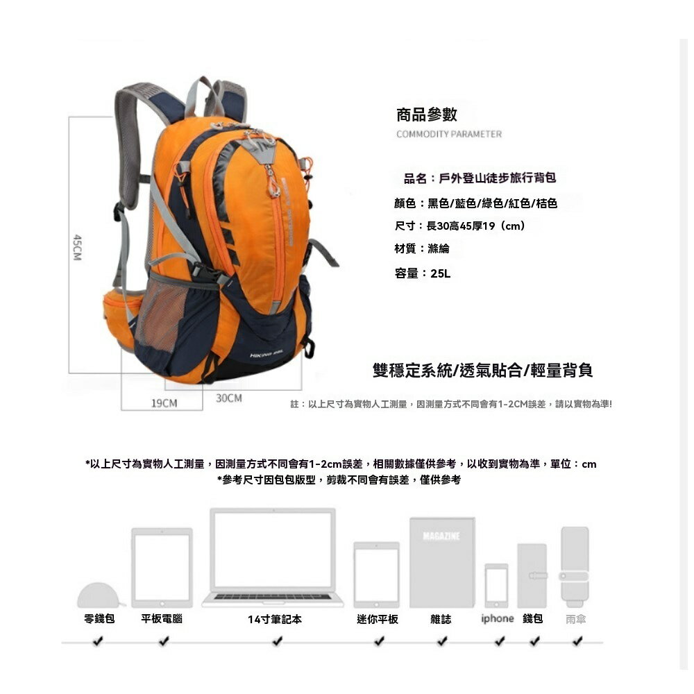 美麗大街【114051605】健行包運動包露營登山包防潑水自行車騎乘雙肩包 3