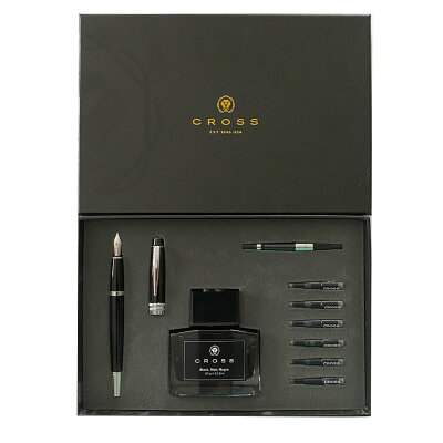 貝禮系列黑亮漆鋼筆套裝-不鏽鋼筆尖(中號)【九乘九購物網】