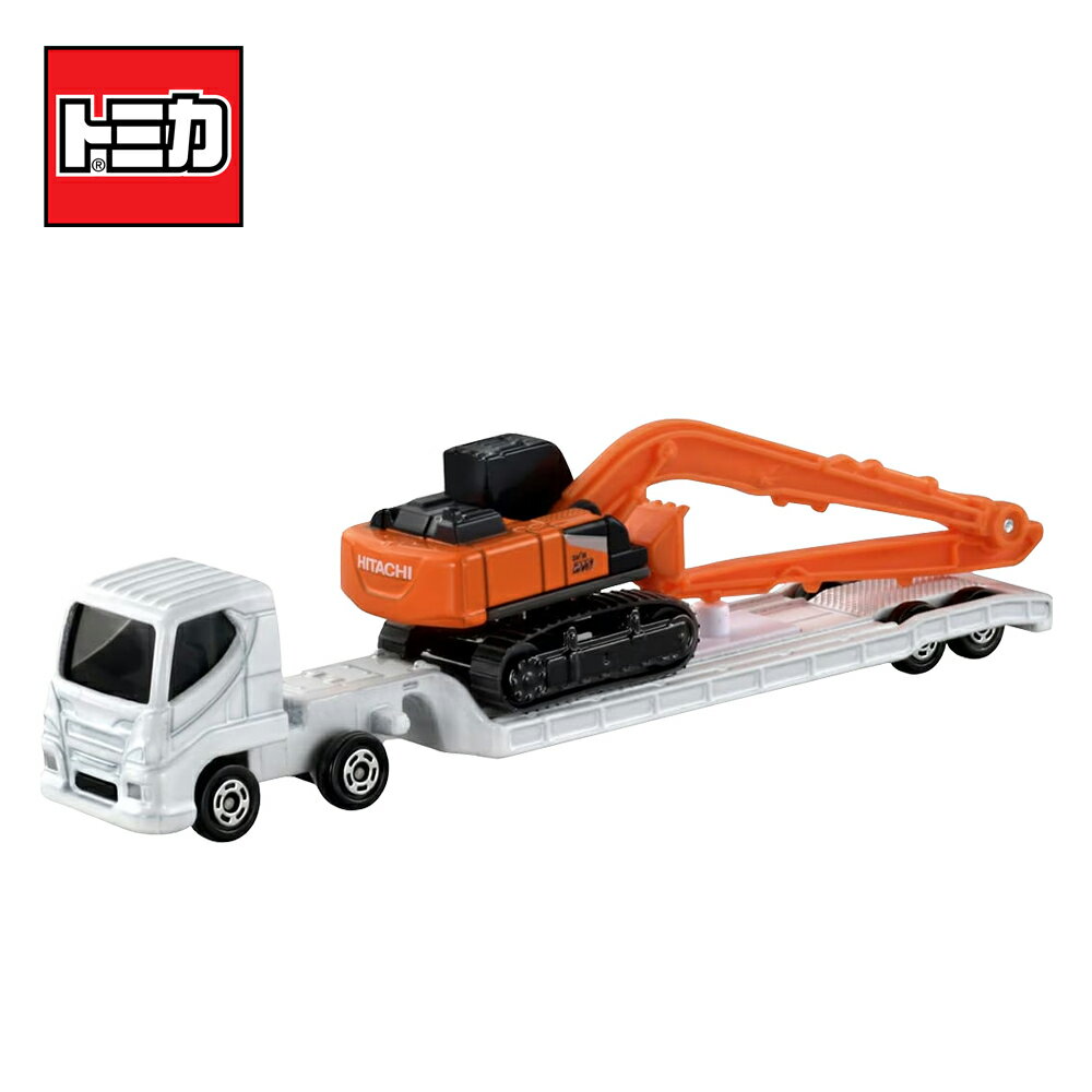 【日本正版】TOMICA NO.143 日立建機 ZX210-7 SLF 重機搬送車 玩具車 長盒 多美小汽車 - 917694