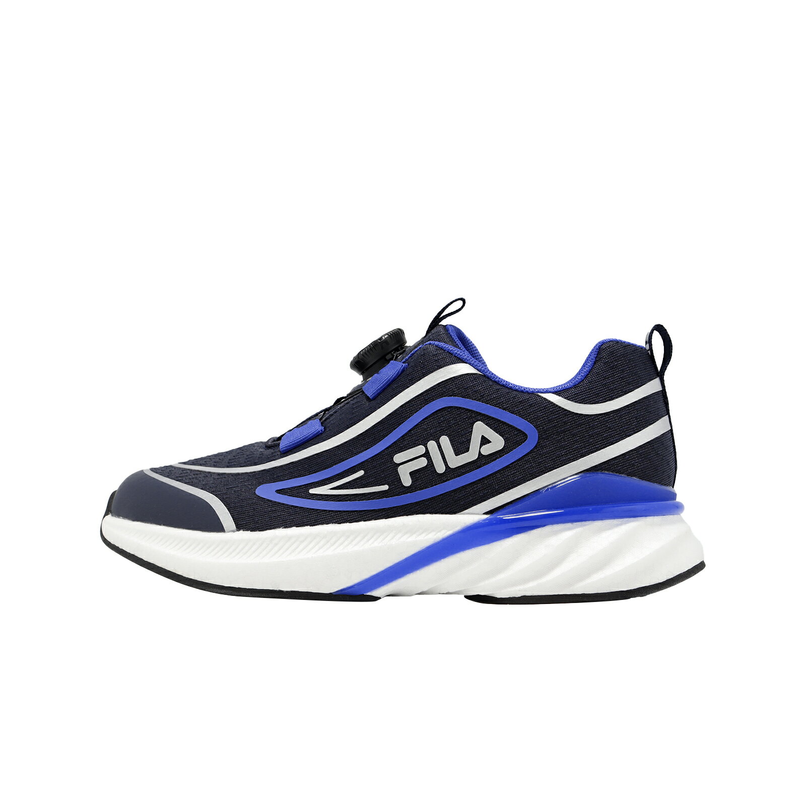 Fila 慢跑鞋 J810A 中大童鞋 小朋友 女鞋 藍 旋鈕 運動鞋  3J810A331