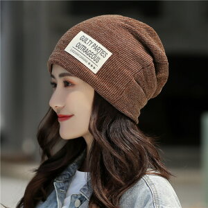 時尚韓版包頭帽 男女秋冬加絨加厚套頭帽貼布戶外保暖護頭月子帽