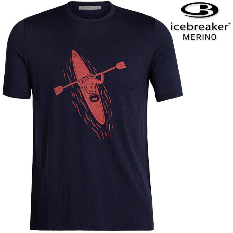活動價 Icebreaker Tech Lite II AD150 男款 美麗諾羊毛排汗衣/圓領短袖上衣-泛舟挑戰 0A56CY 401 深藍