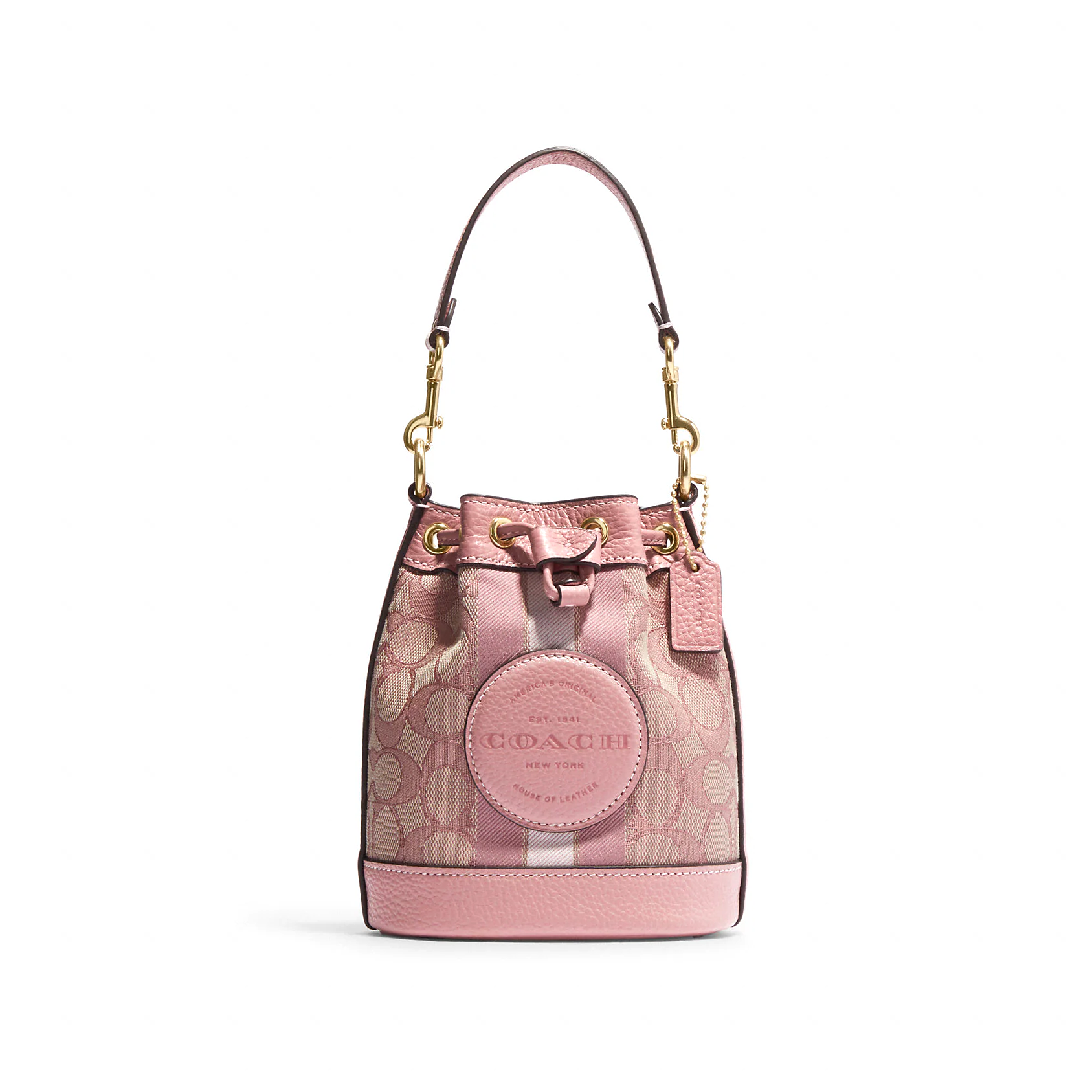 精選★COACH MINI DEMPSEY 香布雷標志條紋水桶包 C8322 (預購)~【夏日美包★菲尼斯 國際精品↘3折起】 2