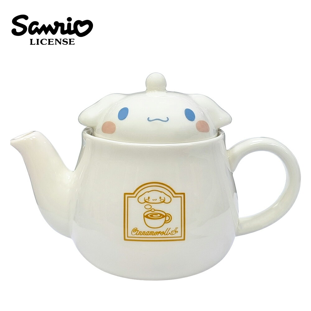 【日本正版】大耳狗 陶瓷 茶壺 430ml 附濾網 濾茶壺 造型茶壺 喜拿 Cinnamoroll 三麗鷗 SANRIO - 278955