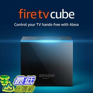 [7美國直購] Amazon Fire TV Cube, hands-free with Alexa and 4K Ultra HD (includes all-new Alexa Voice Remote)