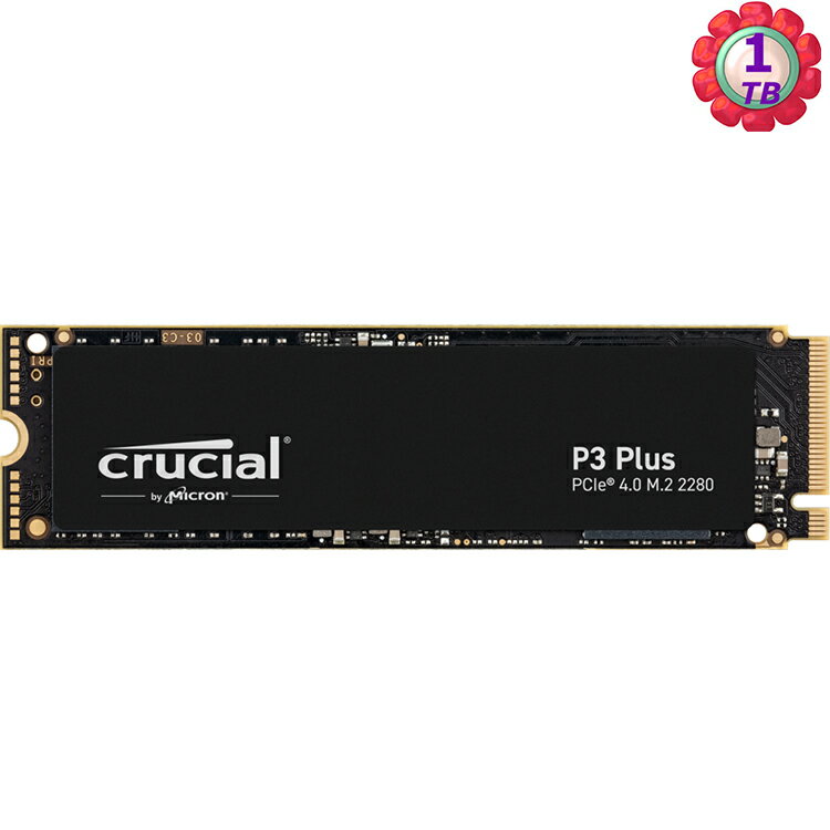 Crucial P3 plus 1TB 1T NVMe PCIe M.2 SSD 5000MB/s CT1000P3PSSD8 美光固態硬碟｜滿額領券最高現折$220