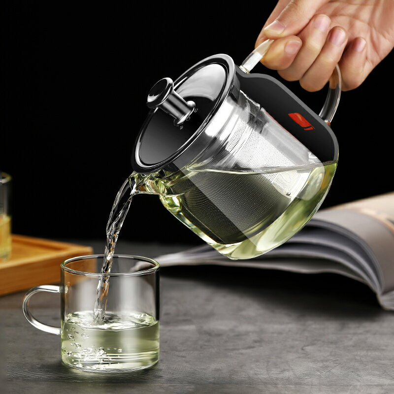 玻璃茶壺耐高溫耐熱家用小號茶具過濾加厚防爆玻璃燒水泡茶壺水壺
