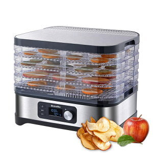 【發電機】水果和蔬菜烘乾機食品烘乾機, 帶數字計時器和溫度控制, 用於水果蔬菜肉乾