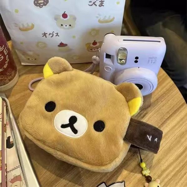 日系可愛輕鬆熊化妝包雜物收納包Rilakkuma大容量可攜式拍立得包包