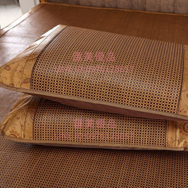 涼席枕套冰絲枕芯套枕席片藤枕套舒適涼枕套涼席枕頭套【聚寶屋】