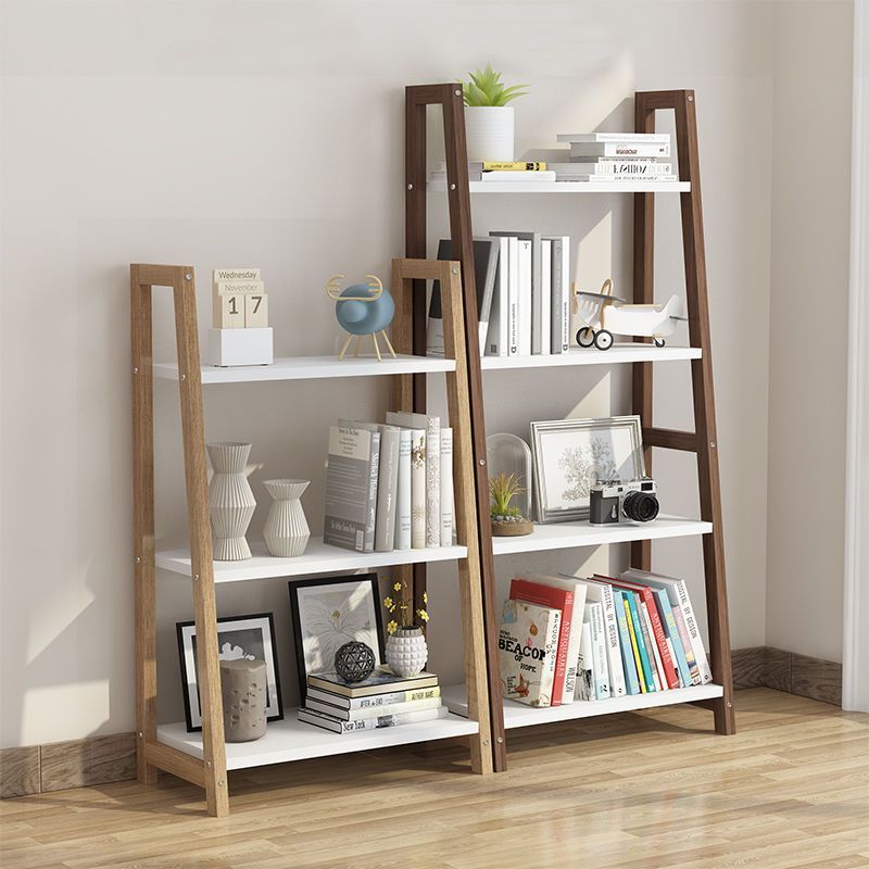 置物架竹制梯形實木落地多層學生書架省臥室簡易置物儲物架子柜