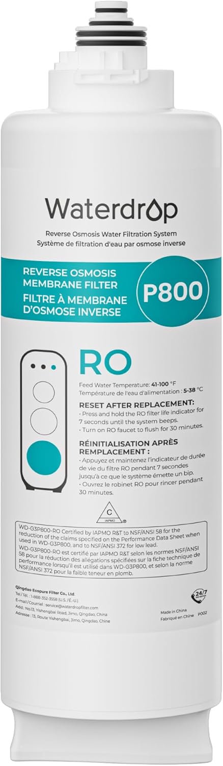[6美國直購] Waterdrop G3P800-RO Filter G3P800 RO 濾芯(耗材) 建議更換週期2年