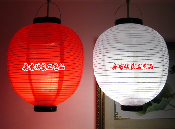 高級燈籠 防水綢布燈籠 日式餐廳料理酒店和室裝飾 圓形紅/白定做