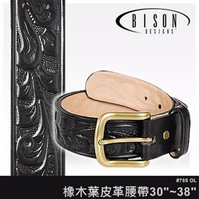 BISON DESIGNS™ 橡木葉皮革腰帶 #785OL【AH24067】i-Style居家生活