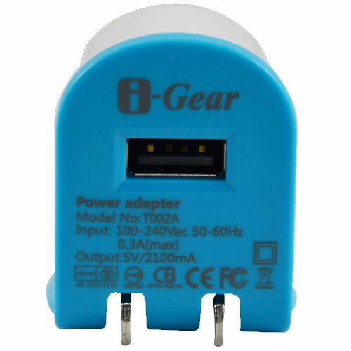 <br/><br/>  [NOVA成功3C]  I-Gear 艾吉爾 2100mAh USB 充電器(藍/白) - T002A-BW  喔!看呢來<br/><br/>