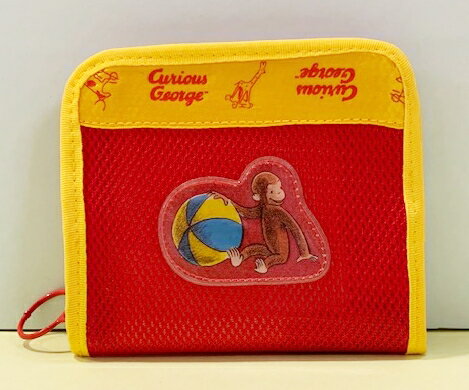 【震撼精品百貨】Curious George 好奇的喬治猴 日本喬治猴 拉鍊皮夾/短夾-紅#01840 震撼日式精品百貨