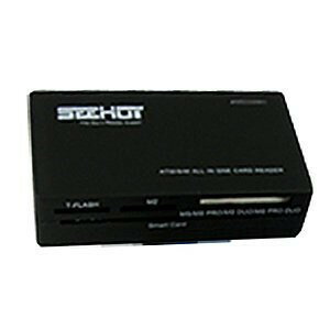 SEEHOT ATM智慧晶片+56 IN 1 USB 2.0 SDHC多功能讀卡機(SH-C1606)黑色