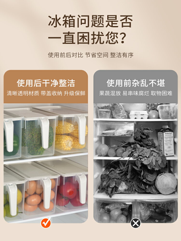 冰箱收納盒保鮮盒食品級冷凍專用廚房整理神器蔬菜水果雞蛋儲物盒