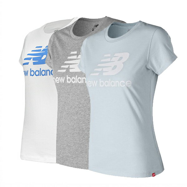 【NEW BALANCE】NB NB 經典LOGO短袖T恤 女子 白/灰/藍 短袖 上衣 -AWT91546WM/AWT91546AG/AWT91546PSY