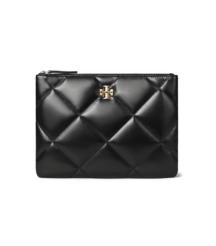 精選★TORY BURCH 品牌Logo徽標拉鍊開合 皮革 手拿包 162144【母親節禮物★菲尼斯 國際精品3折起 春夏新品 換季下殺】