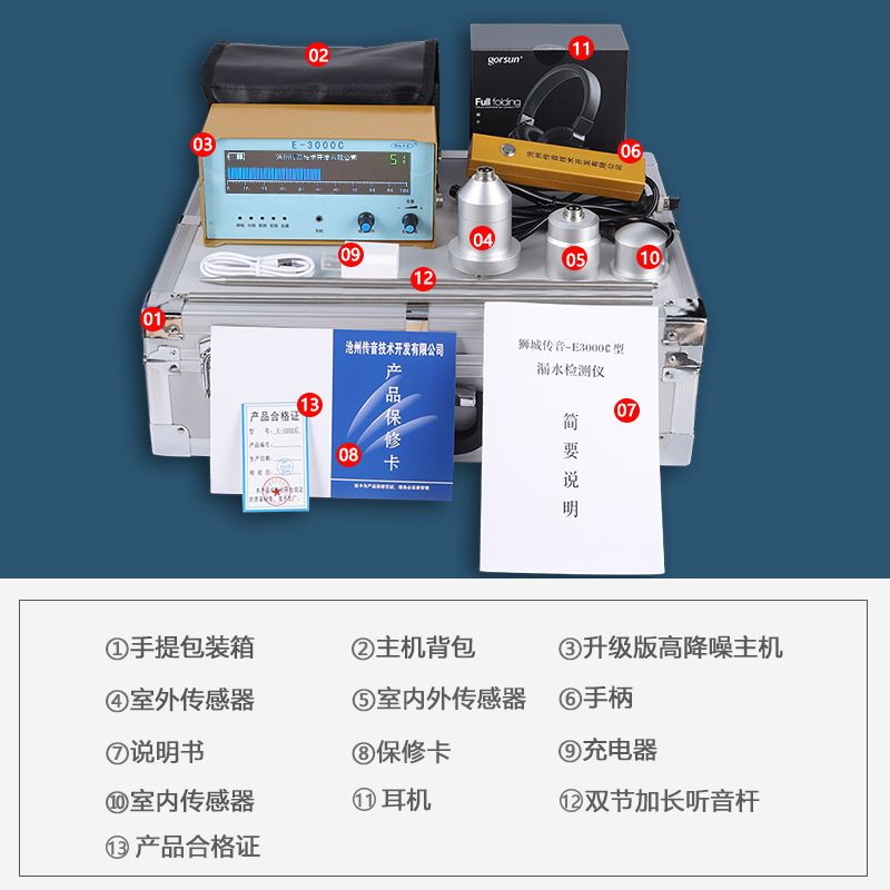 【最低價 公司貨】水管檢漏儀器高精度管道漏水檢測儀地暖測漏儀探測儀漏水檢測儀 7