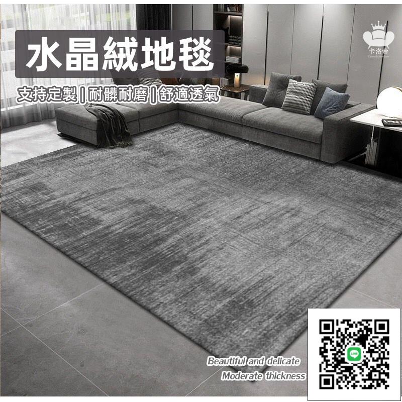 【水晶絨地毯 支援定製】可裁剪地毯 客廳地毯 茶幾墊 ins北歐現代地毯 大地毯 地毯地墊 臥室滿鋪房間床邊地