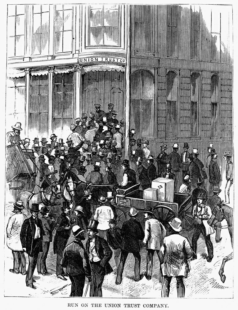 Posterazzi: Bank Panic 1873 Nrun On The Union Trust Company In New York ...