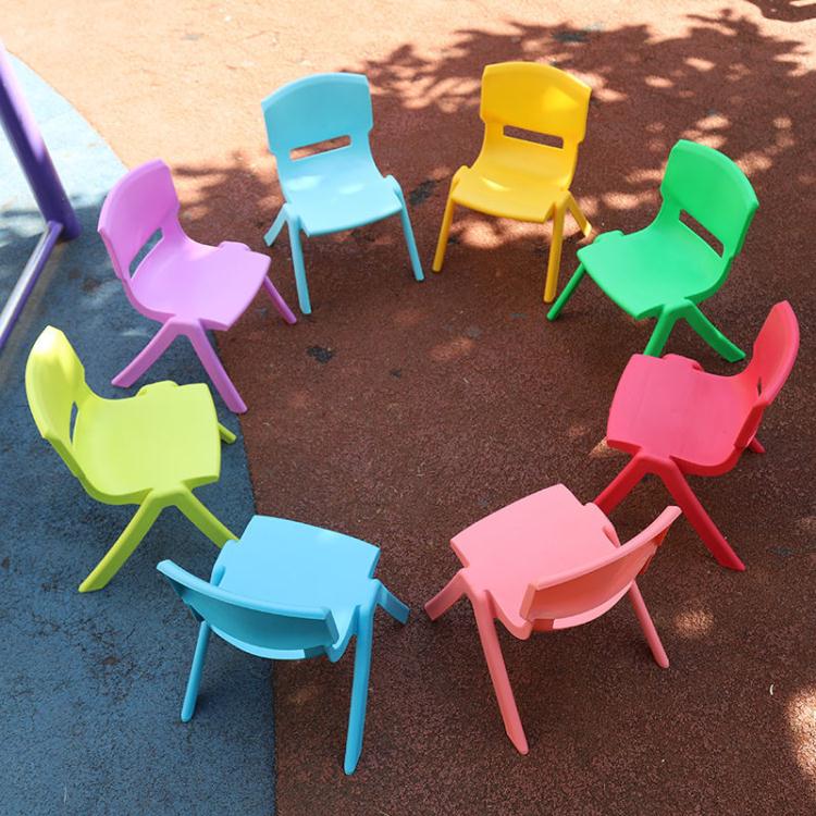 凳子 兒童椅子加厚幼兒園靠背椅寶寶餐椅塑料小椅子板凳小凳子家用防滑 【奇趣生活百貨】
