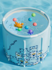 兒童冬天泡澡桶嬰兒寶寶折疊秋冬季加厚沐浴桶小孩家用保溫洗澡桶