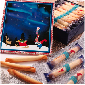 日本聖誕節限定YOKU MOKU法式原味雪茄蛋捲耶誕假期幸福北極極光限量版鐵盒22入-禮盒組(小)