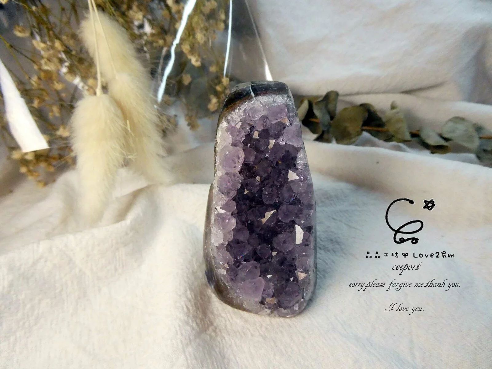 紫晶簇 紫水晶 水晶飾品 晶晶工坊-love2hm 2751