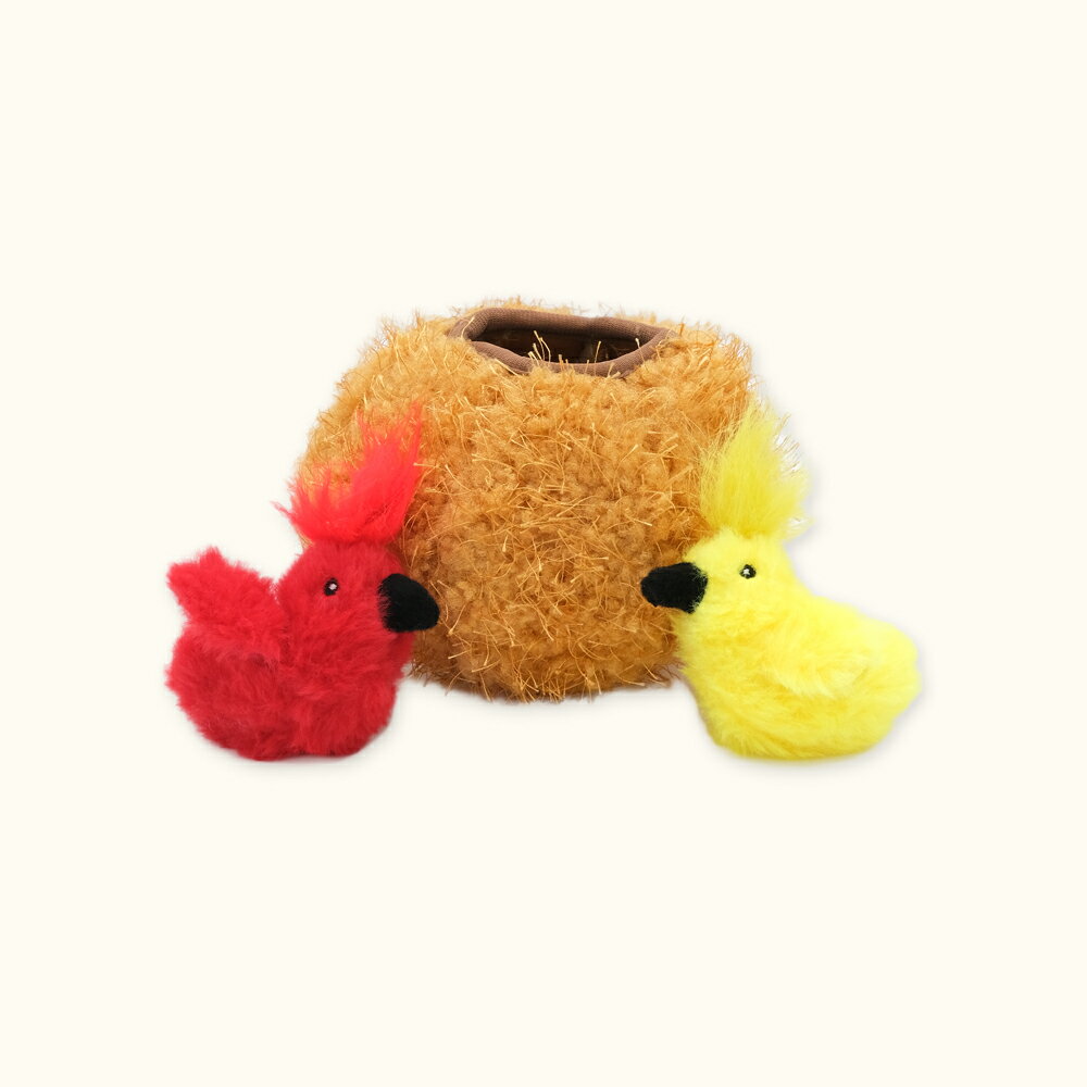 【SofyDOG】ZippyPaws 貓貓不要追-巢裡的小雞 有聲玩具 貓草玩具