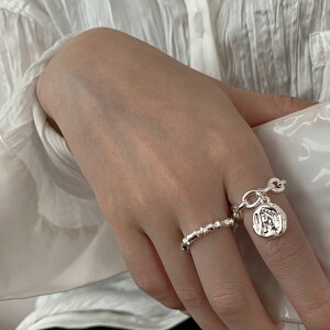 小寶s925純銀開口幾何獨特戒指女小眾設計輕奢時尚個性冷淡風高級