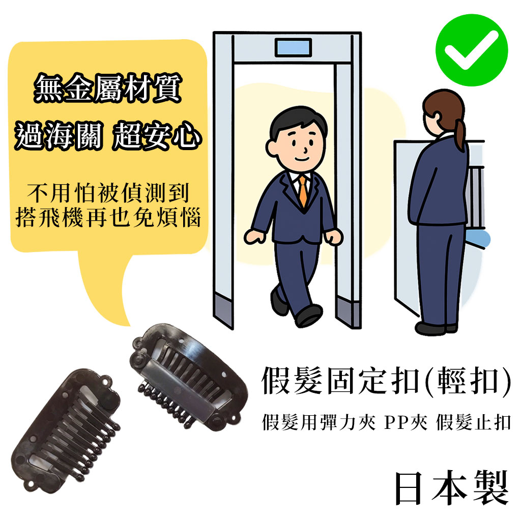 假髮用彈力夾 PP夾 假髮止扣 假髮固定扣 (輕扣) 2 假髮用彈力夾 PP夾 假髮止扣 假髮固定扣 (輕扣) 2