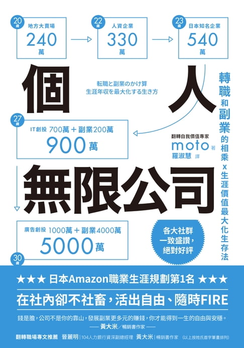 個人無限公司轉職和副業的相乘x生涯價值最大化生存法【熱銷三版】【電子書】