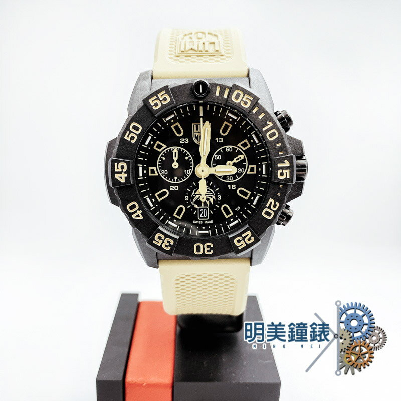 ◆明美鐘錶眼鏡◆LUMINOX 雷明時海豹部隊基金會聯名紀念錶 – 沙色 / 3590.NSF.SET