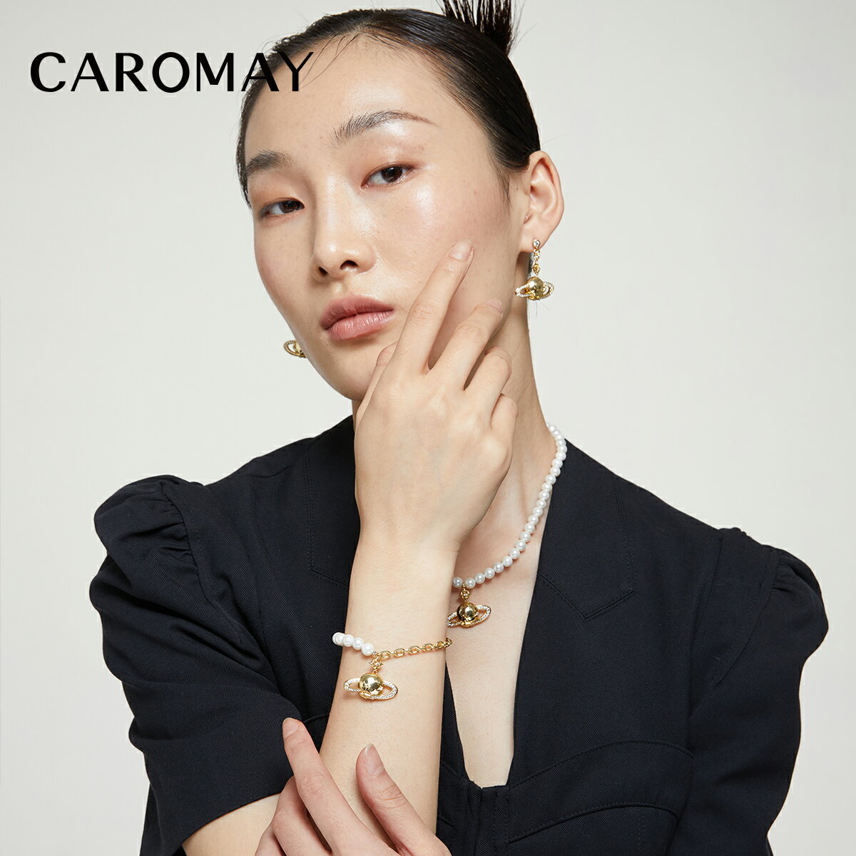 CAROMAY設計師造夢星球拼接手鏈女ins小眾個性首飾冷淡風簡約手飾 1