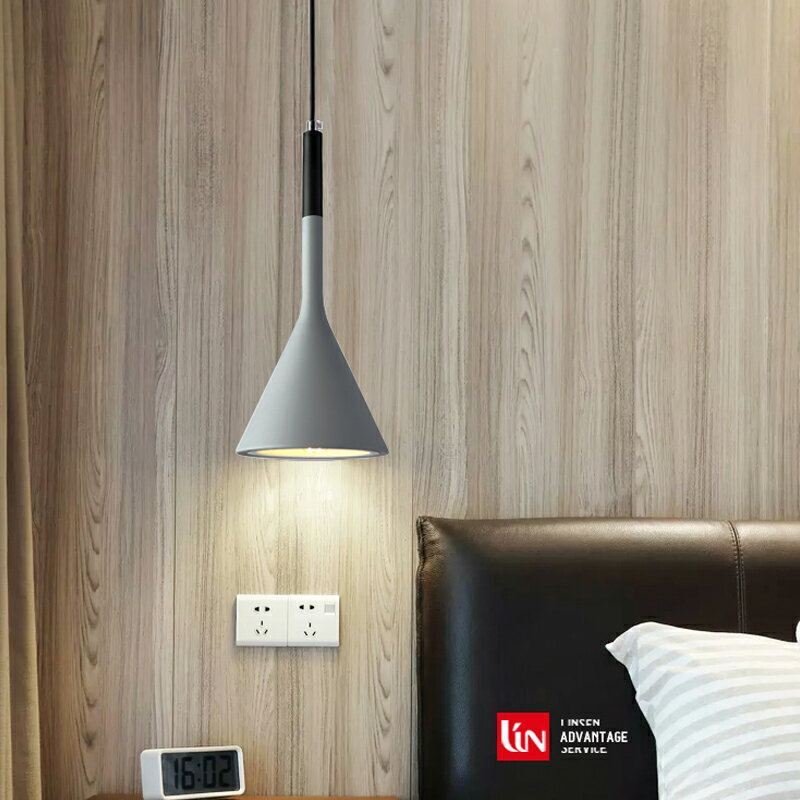 北歐床頭吊燈單頭現代簡約臥室燈創意個性三頭餐廳燈吧臺小吊燈具
