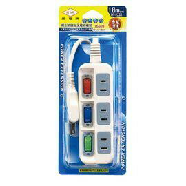 Weirien威電牌 3開關3插座2插孔延長線/180度任意轉插頭1.8M/6尺 WT-2233(同CK2331) 台灣製造MIT