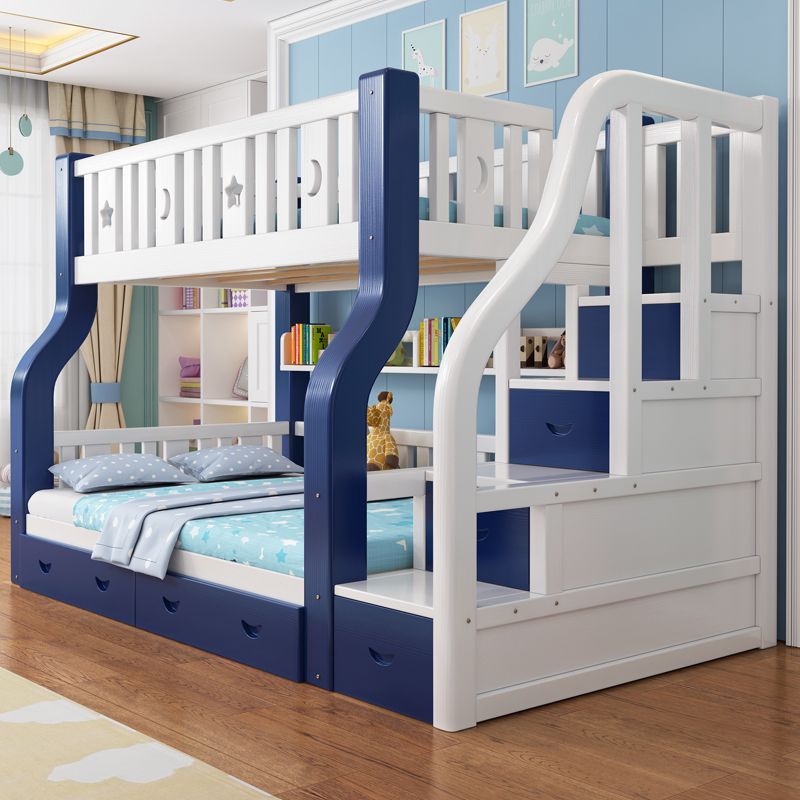 上下鋪床高低床實木床二層兒童床成年人子母床加粗上下床現代簡約